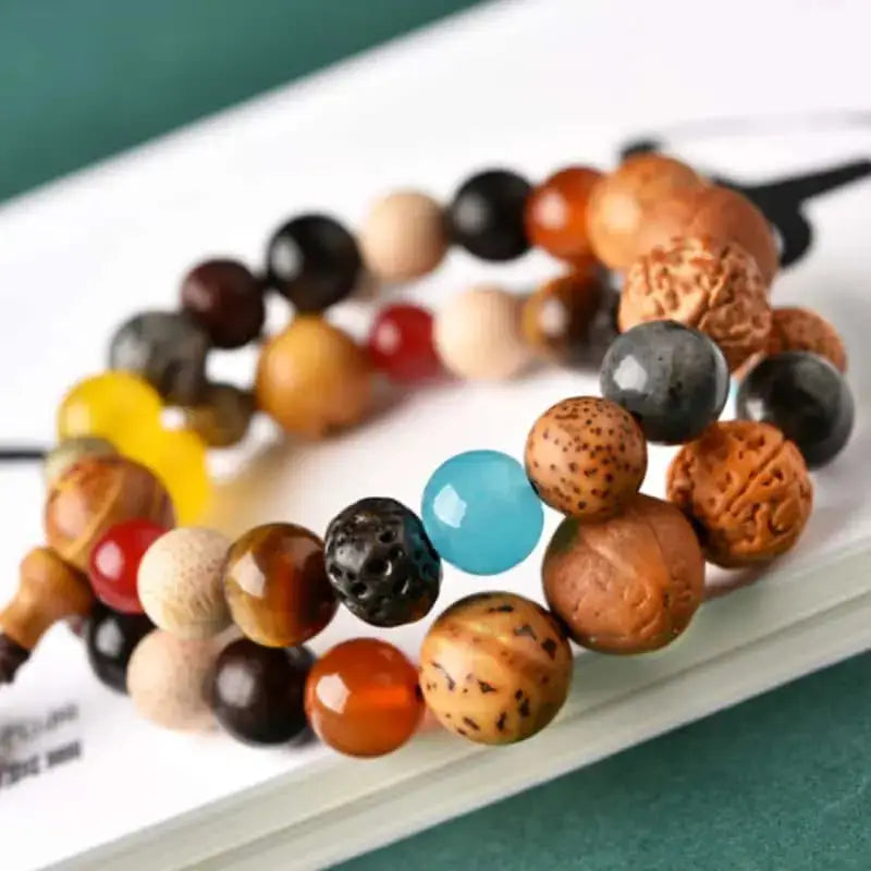 18-Seed Bodhi Buddha Bead Bracelet - Enhance Energy Field Protection